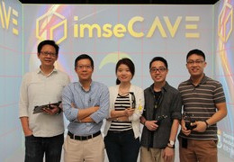 Dr Henry Lau (second from left) and other members of imseCAVE team