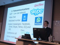 Dr. Chan suggested us to make good use of the free telecommunication network.